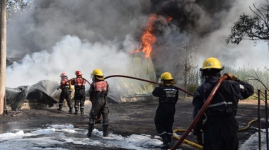 Se incendió el depósito de una estación de servicio en Pehuajó