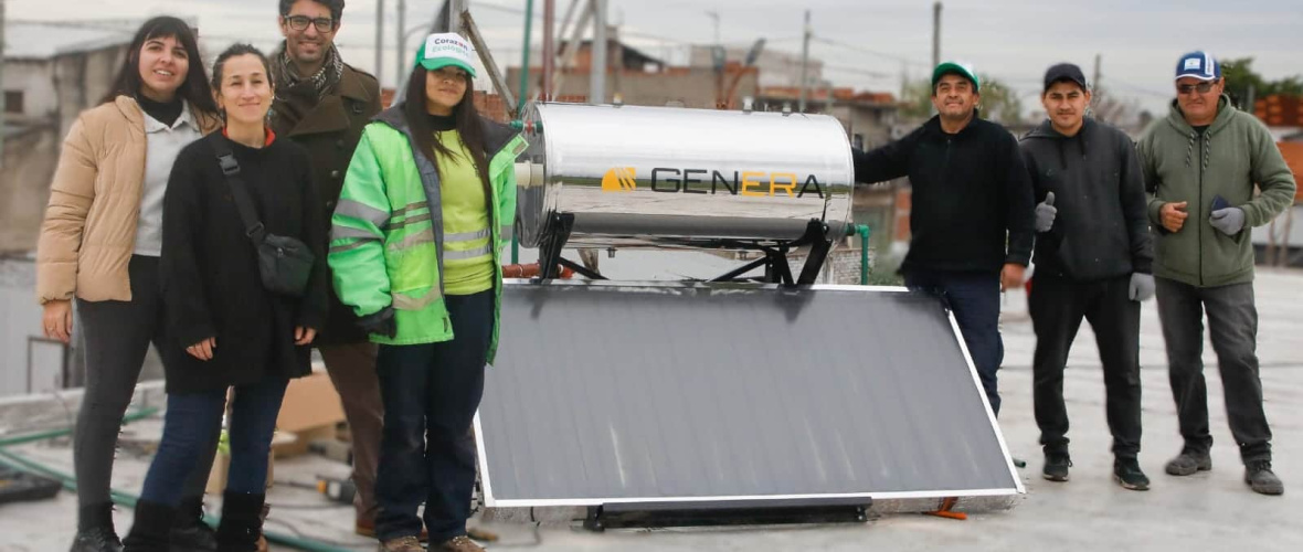 Clubes de La Matanza incorporan termotanques solares para bajar el gasto energético