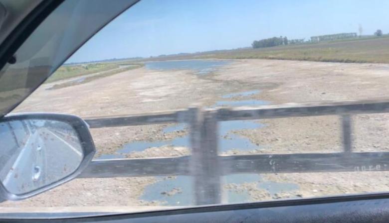 La sequía que golpea al territorio bonaerense alcanzó al Río Salado
