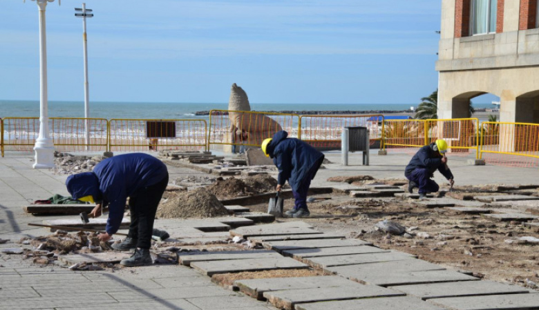 Iniciaron las obras de puesta en valor de la Rambla de Mar del Plata