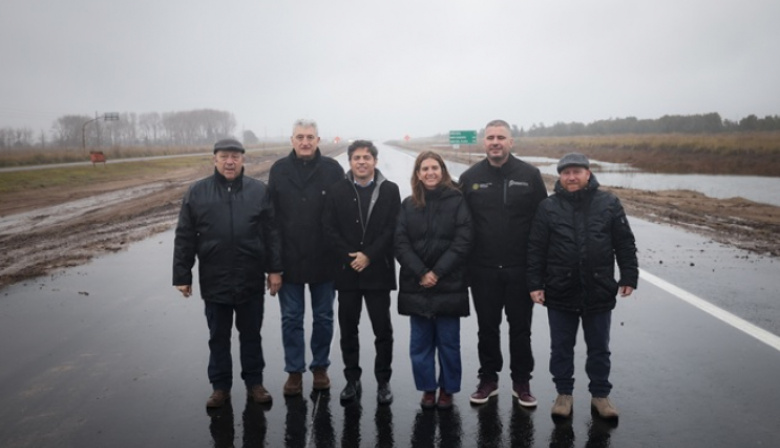Kicillof inauguró un nuevo tramo de las obras sobre la Ruta Provincial N°11
