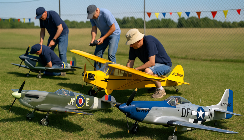 Encuentro de aeromodelismo en González Catán