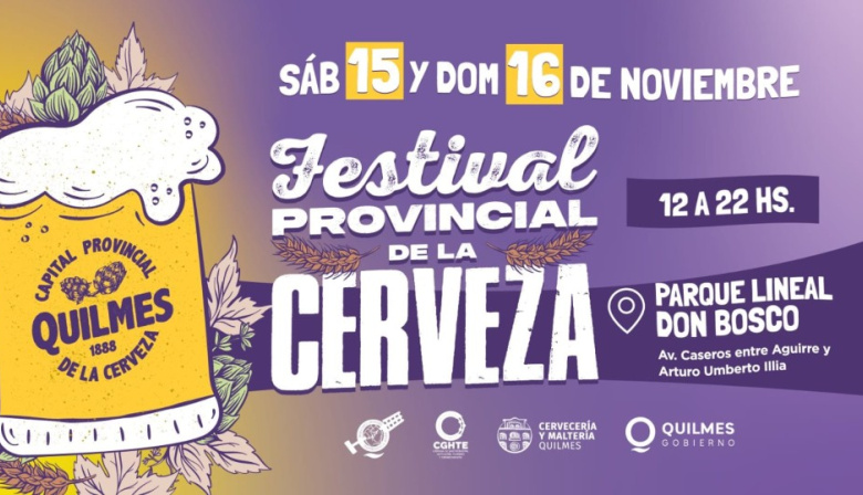Se viene el Festival Provincial de la Cerveza en Quilmes