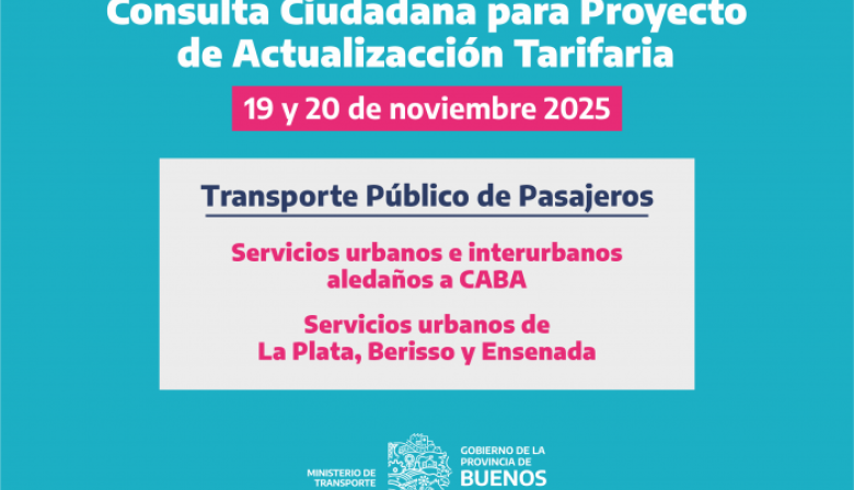 Recomposición tarifaria: instancia de participación y y Consulta Ciudadana