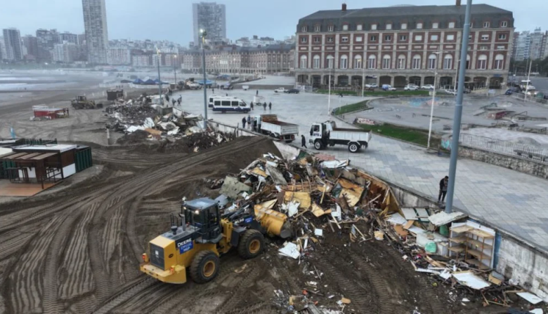 Demolieron la “Saladita” de la Bristol en Mar del Plata tras un operativo judicial