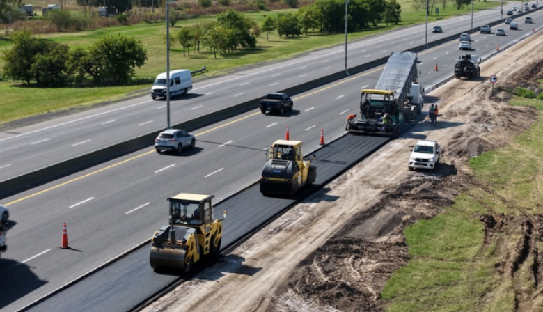 Avanza la obra del cuarto carril en la autopista Buenos Aires-La Plata