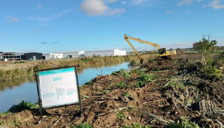 La Provincia realiza obras hídricas en Berazategui y Quilmes para prevenir inundaciones