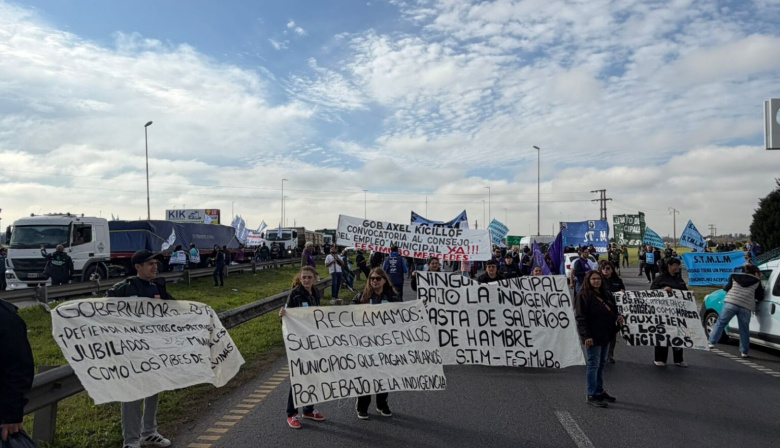 Municipales cortaron las rutas 6 y 205 en Cañuelas y activaron un plan de lucha