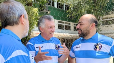 Mauricio Macri junto a Lalo Creus en La Matanza