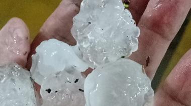 El granizo causó daños en Sierra de la Ventana