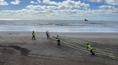 Llegó Firmina a Las Toninas, el primer cable submarino que conecta Estados Unidos con Argentina