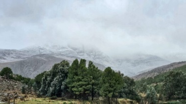 Cayó nieve en Ventania y los cerros se vistieron de blanco