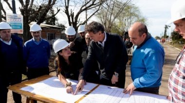 Katopodis recorrió obras de saneamiento en Berazategui