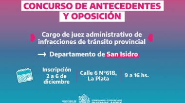 El Ministerio de Transporte autoriza el llamado a Concurso de Antecedentes y Oposición