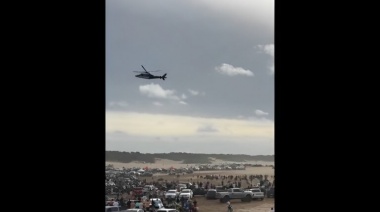 El cantante Perro Primo llegó a Pinamar en helicóptero, aterrizó en los médanos y sancionaron al piloto