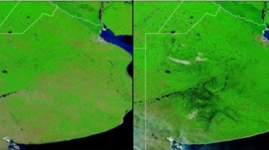 Inundaciones en la provincia de Buenos Aires: una foto satelital que muestra el antes y el después de las inundaciones
