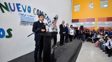 Kicillof: "Nunca vamos a parar la construcción de nuevos edificios y la inversión en educación pública"