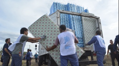 Bahía Blanca recibió el camión número 100 con asistencia enviado por Provincia