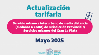 Actualización tarifaria de transporte público de pasajeros