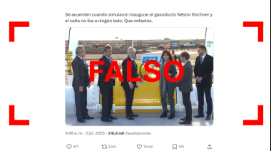 Vuelve a circular una falsa denuncia sobre el gasoducto Perito Moreno