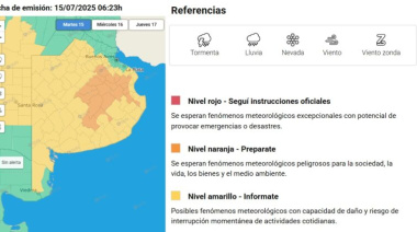 Llega la ciclogénesis y la alerta por tormentas en el interior bonaerense subió a naranja