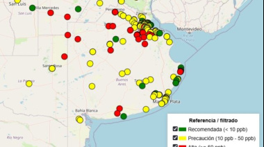 Mapa del arsénico en Buenos Aires: alertan por altos niveles en varias localidades