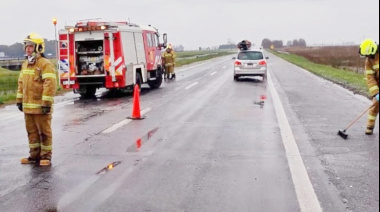 Circulaba a contramano por la Ruta 2, chocó de frente con otro vehículo y murió