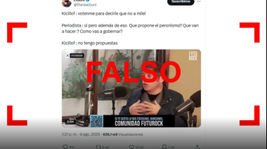 Desmienten video editado que atribuye a Kicillof falta de propuestas del peronismo