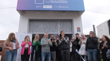 Larroque visitó San Vicente y puso en marcha un Almacén de la Comunidad