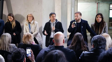 Otermín y Kicillof juntos en Lomas: recorrieron la obra de la nueva escuela especial 508 
