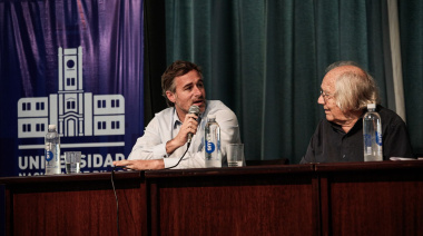 Achával participó junto a Pérez Esquivel de un encuentro con estudiantes de la Universidad Nacional de Pilar