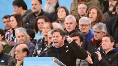 Unidad estratégica: Kicillof y Massa juntos en el bunker de Fuerza Patria para esperar el resultado electoral