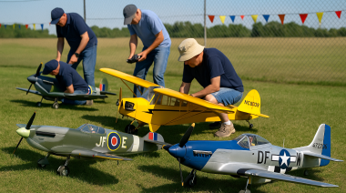 Encuentro de aeromodelismo en González Catán