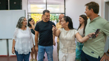 Julián Álvarez recorrió las obras que se hicieron en el Centro de Formación Profesional N° 401