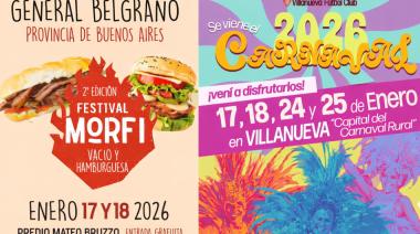 Festival Morfi en General Belgrano y el Carnaval Rural en Villanueva prometen un fin de semana de fiesta