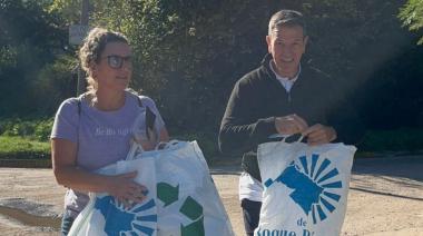 Campaña ambiental en Roque Pérez: entregan ecocestos y promueven el reciclado