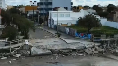 El mar avanzó en Mar del Tuyú y dejó casas en riesgo de derrumbe