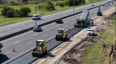 Avanza la obra del cuarto carril en la autopista Buenos Aires-La Plata