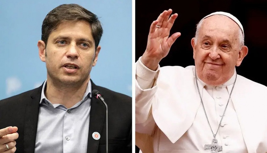 Kicillof y una comitiva austera se reúnen con el Papa Francisco