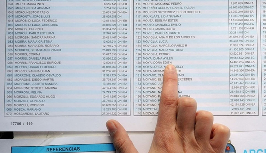 Ya está disponible el padrón definitivo de la Cámara Nacional Electoral para octubre