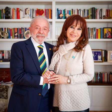 Cristina Kirchner se reunió con Lula Da Silva en su casa del barrio de Constitución