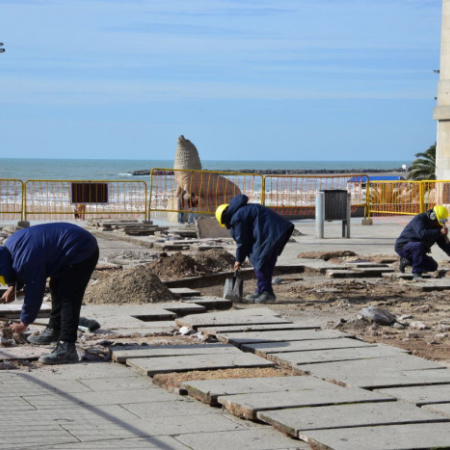 Iniciaron las obras de puesta en valor de la Rambla de Mar del Plata