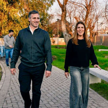 Soledad Peralta recorrió las obras del Paseo Alfaro y la Estación de Derqui