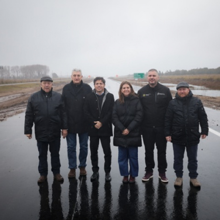 Kicillof inauguró un nuevo tramo de las obras sobre la Ruta Provincial N°11