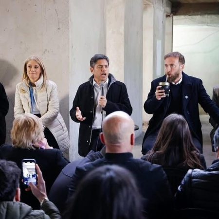 Otermín y Kicillof juntos en Lomas: recorrieron la obra de la nueva escuela especial 508 