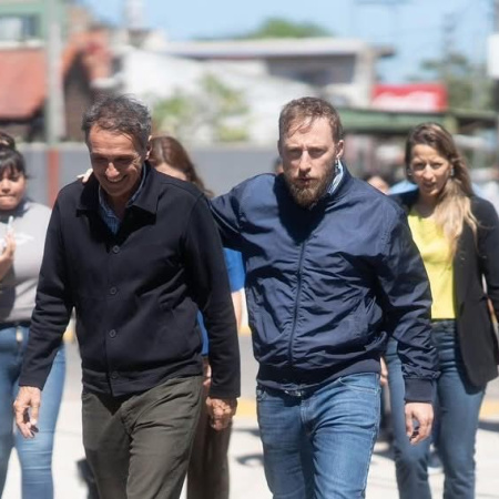 Otermín y Katopodis recorrieron la reconstrucción de la avenida Recondo en Lomas