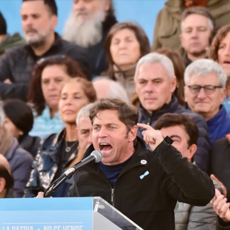 Unidad estratégica: Kicillof y Massa juntos en el bunker de Fuerza Patria para esperar el resultado electoral