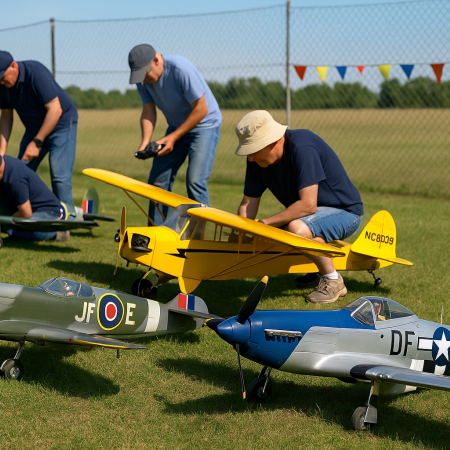 Encuentro de aeromodelismo en González Catán