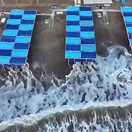 Una fuerte sudestada redujo playas y causó destrozos en la Costa Atlántica bonaerense