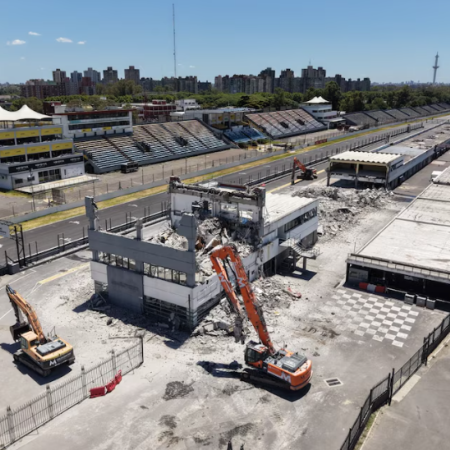 Comenzaron los trabajos de demolición en el autódromo de Buenos Aires